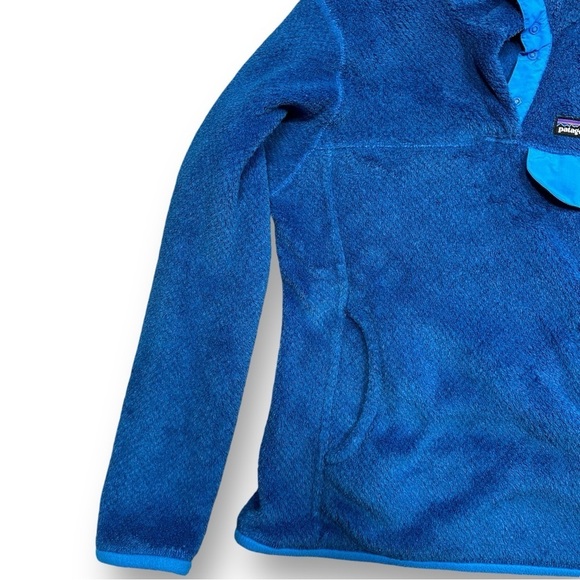 Patagonia Re-Tool Snap T PolarTec Fleece Pullover Bright Blue Womens XS - Picture 4 of 15